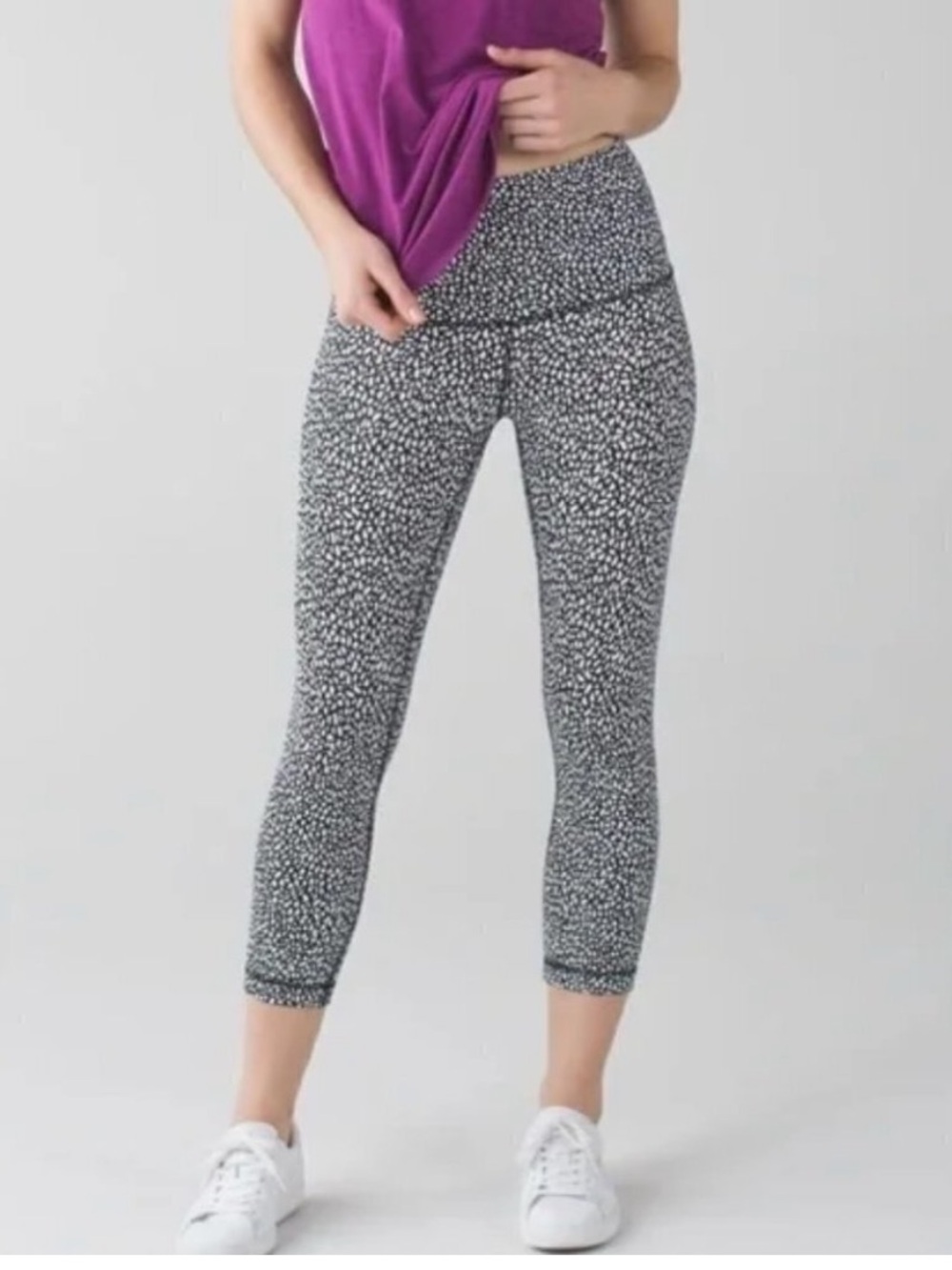 Lululemon Wunder Under Hi-Rise Mosaic Crop 21” Sz 6